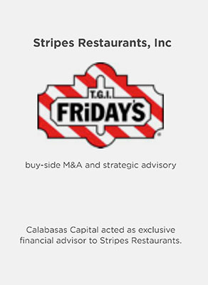 Stripes Restauarants is a multi-unit franchisee of Friday’s restaurants.